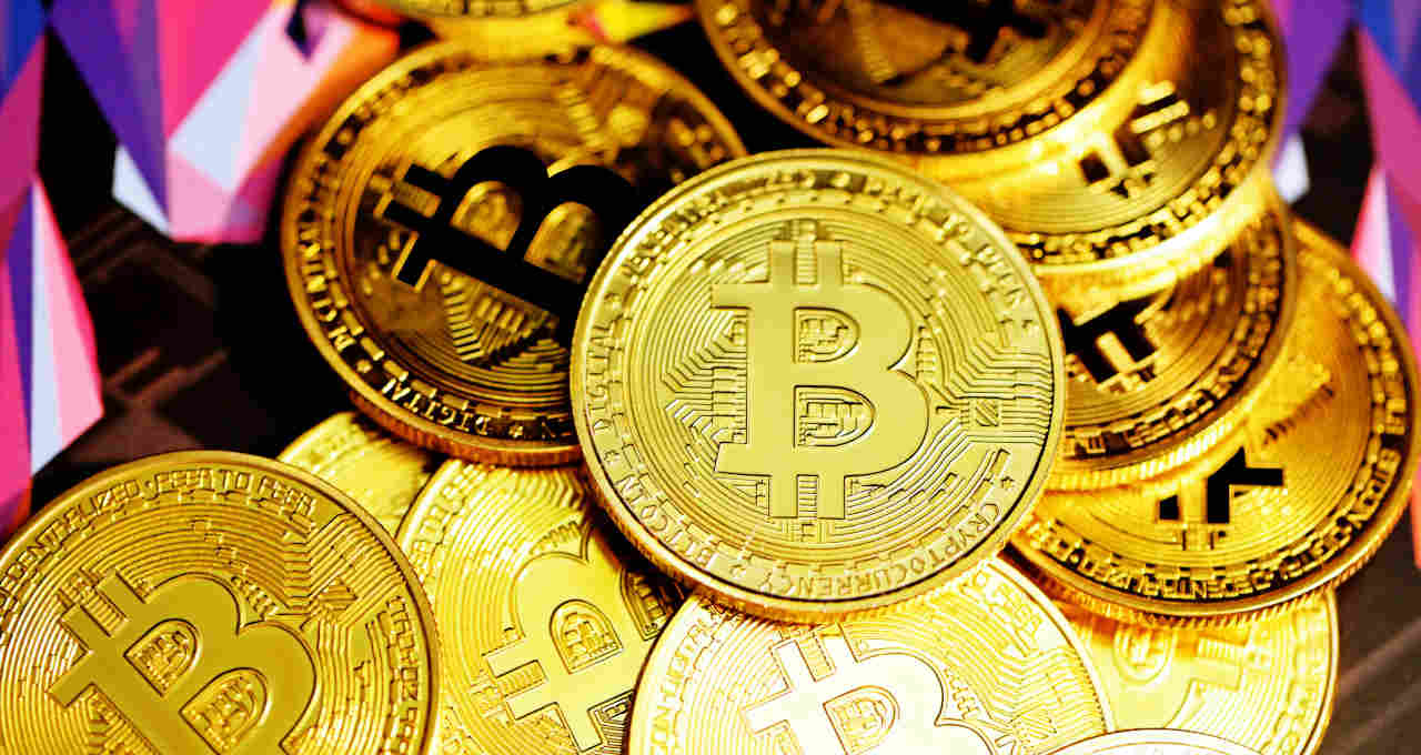 imagem de uma moeda de bitcoin